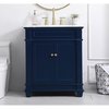 Elegant Decor 30 Inch Single Bathroom Vanity Set In Blue VF50030BL